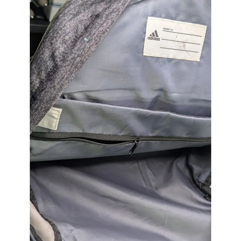 Adidas LoadSpring Backpack Gray Black Neon Green Large Multi Pocket School Bag